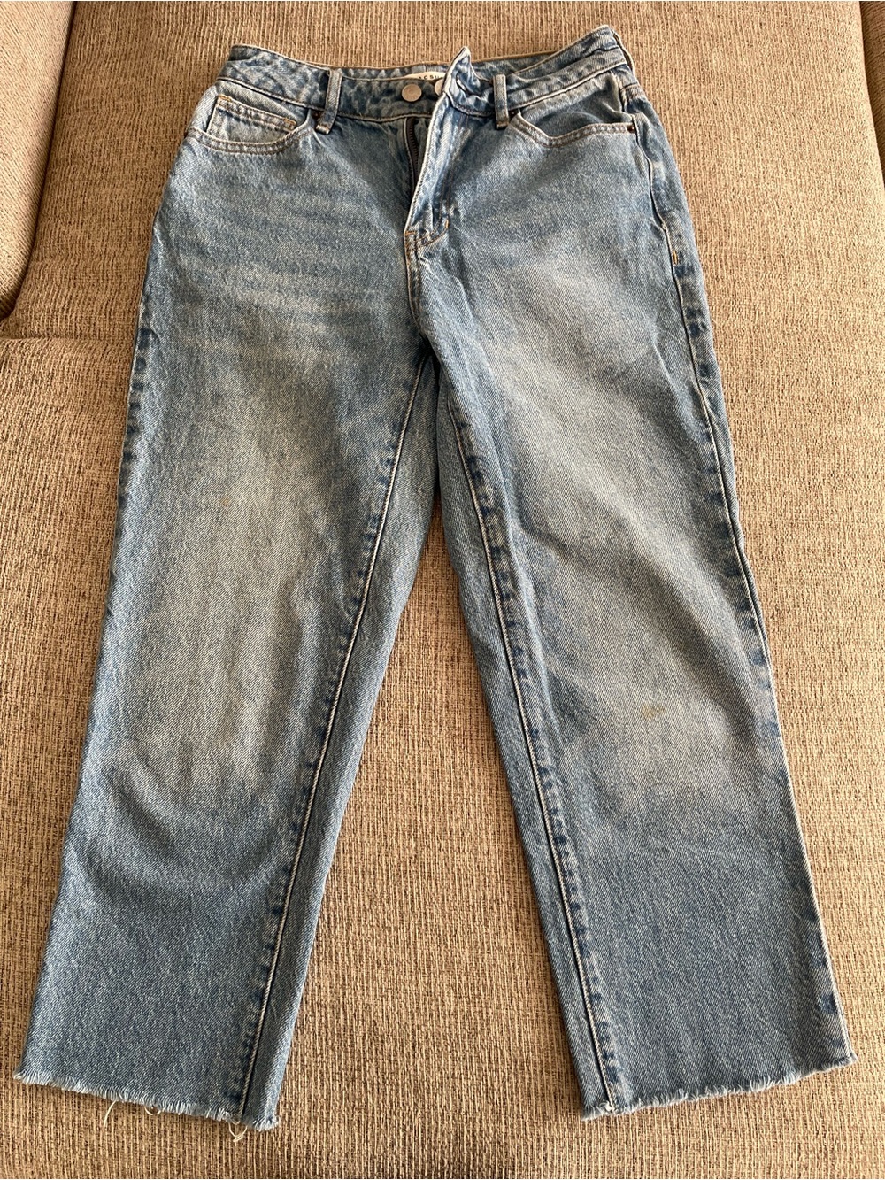 PacSun Men's Straight Jeans in Light Blue Wash
